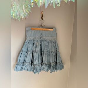 Y2K Western Ruffle Shabby Chic Bohemian Skirt Size 9